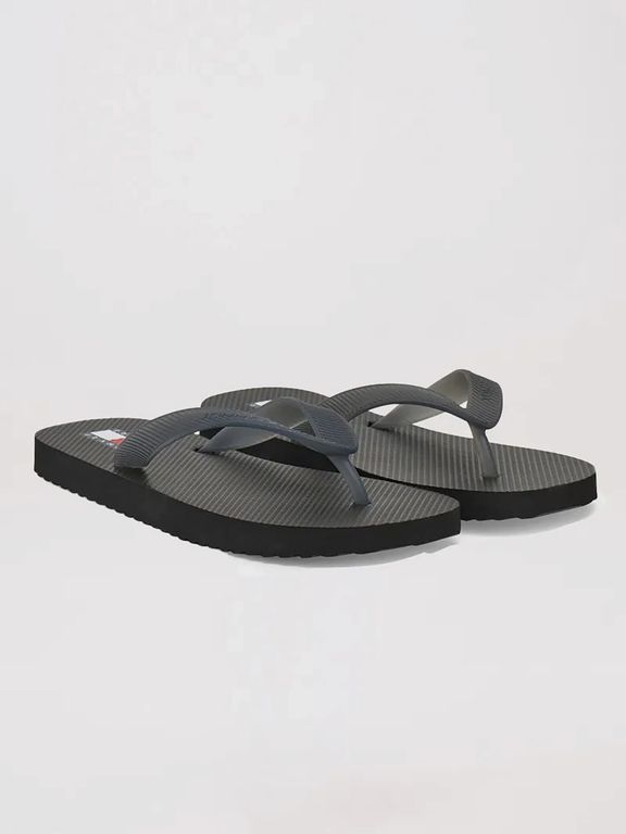 Sandalias Con Suela Dentada Y Logo Negro Tommy Jeans