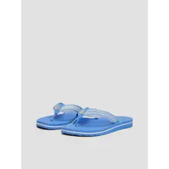 TOMMY HILFIGER - Sandalias Con Inscripción Tonal En Tiras Celeste