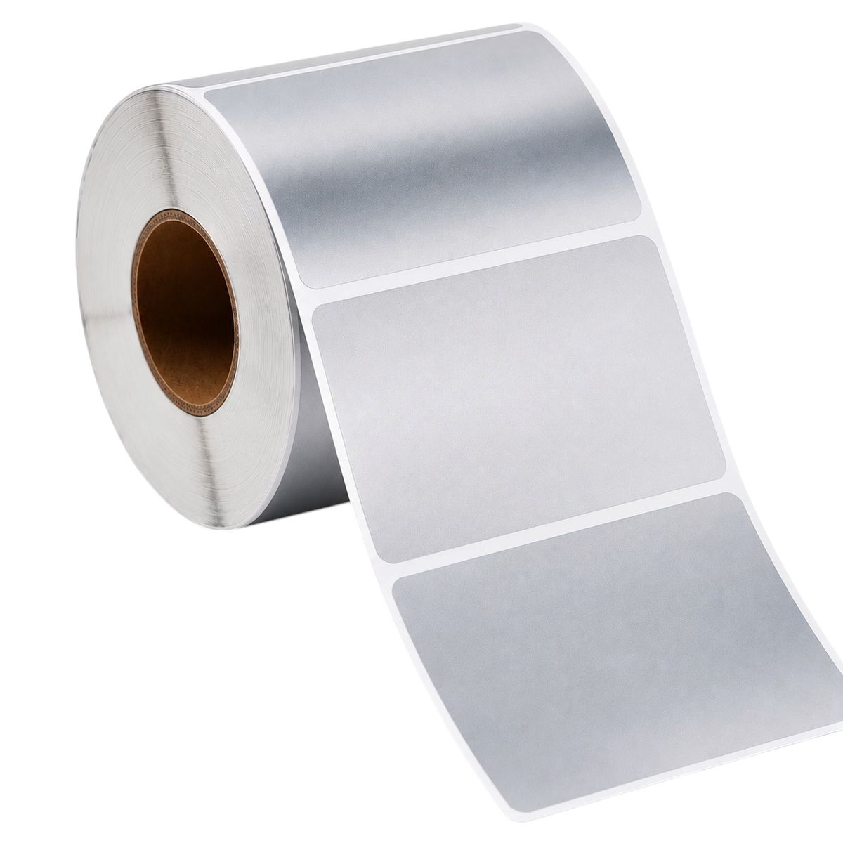 GENERICO - 500 Etiquetas Activo Fijo 100x80mm Plateadas