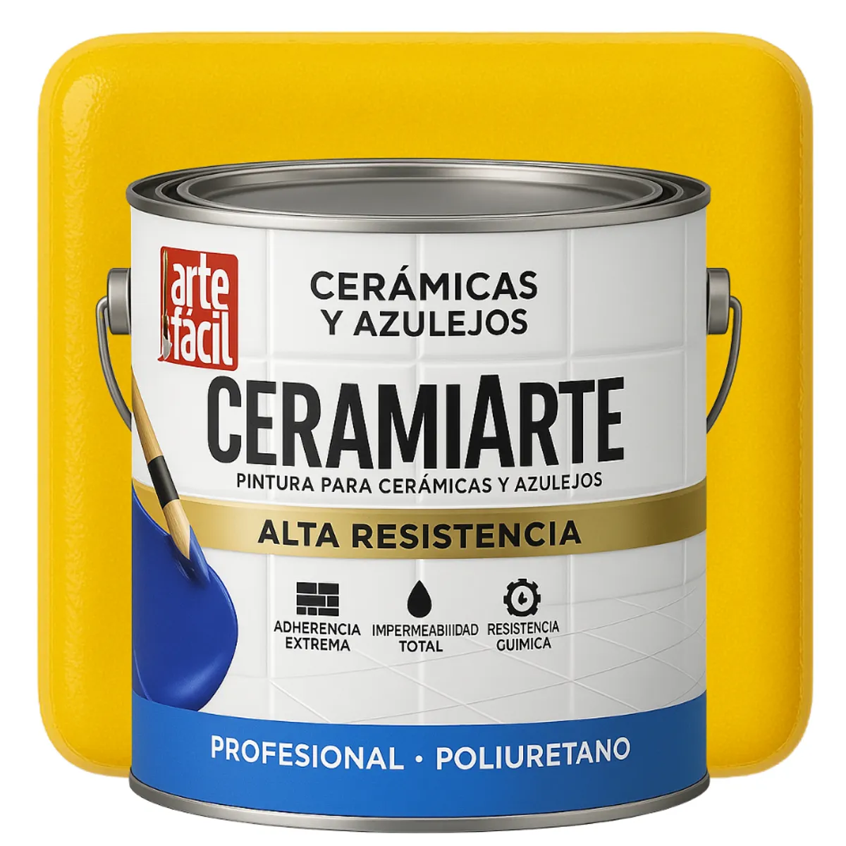 GENERICO - PINTURA CERAMICA AZULEJOS - GALON AMARILLO ORO