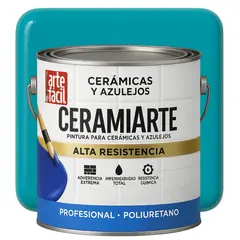 GENERICO - PINTURA CERAMICA AZULEJOS - GALON AZUL TURQUESA