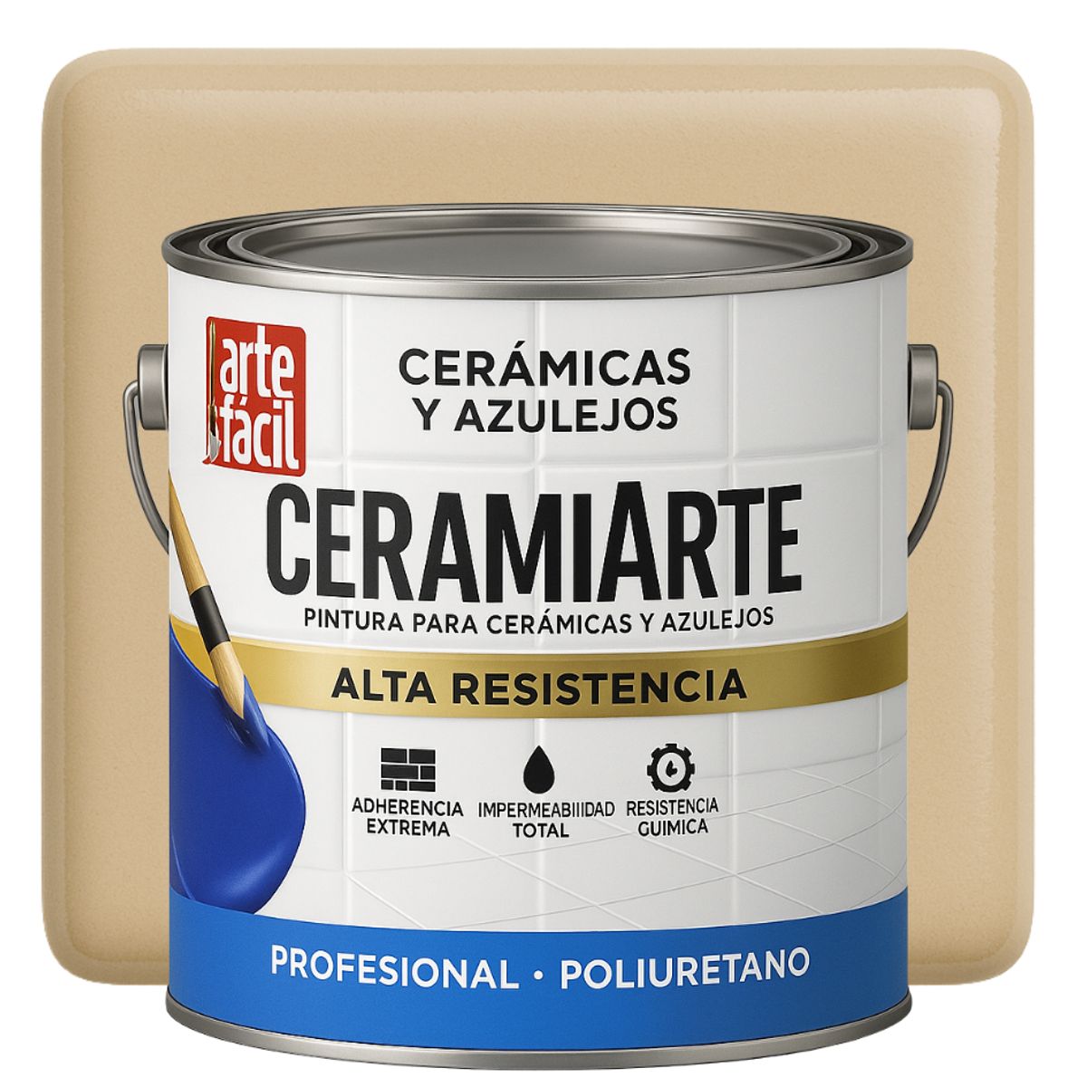 GENERICO - PINTURA CERAMICA AZULEJOS - GALON BEIGE NATURAL