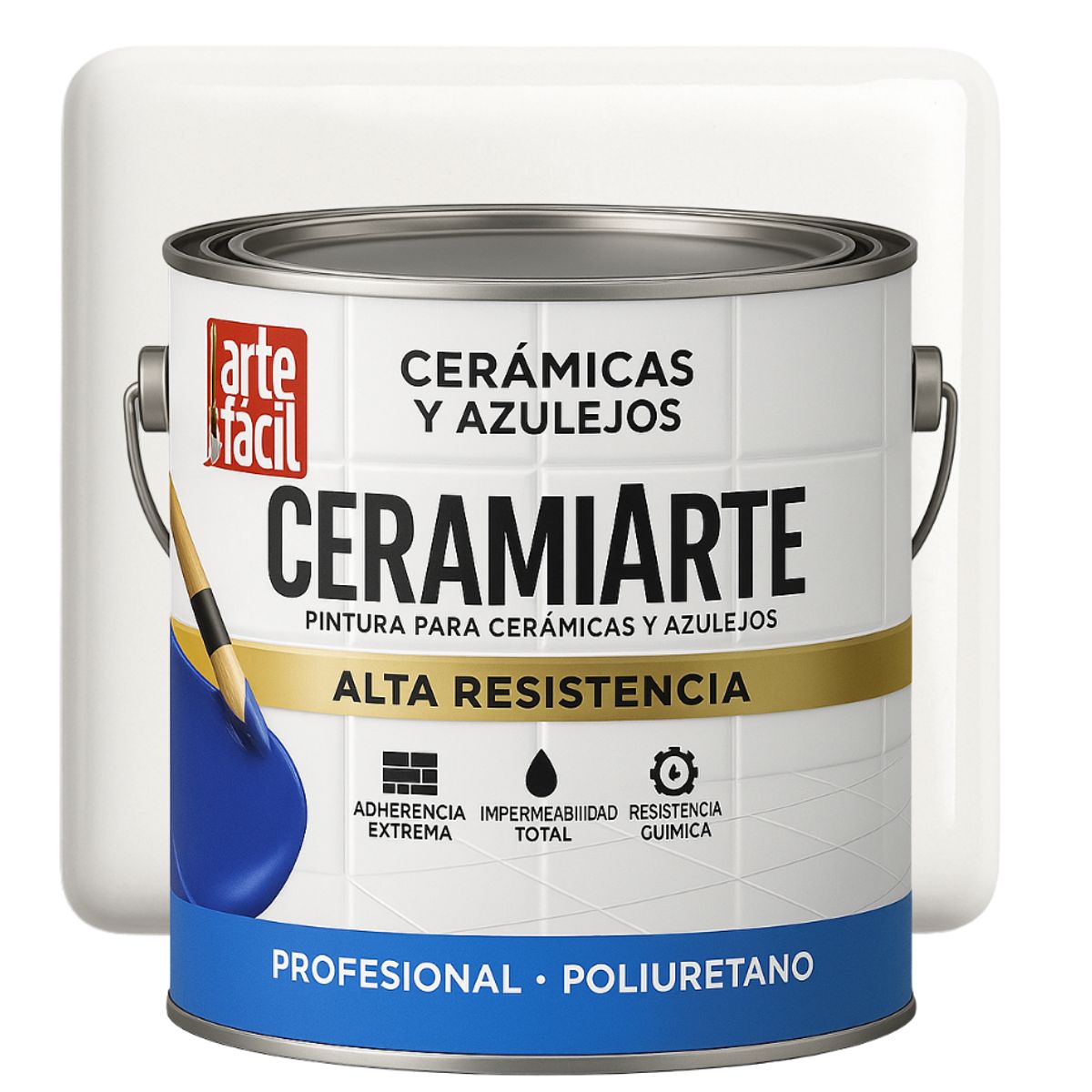 GENERICO - PINTURA CERAMICA AZULEJOS - GALON BLANCO PERFECTO