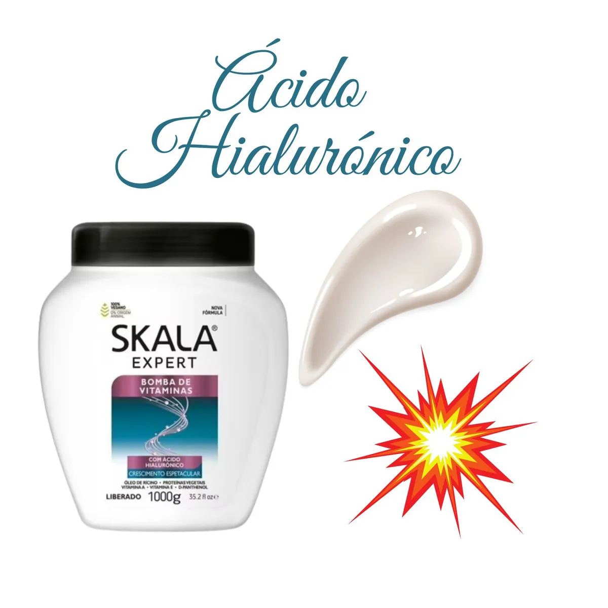 SKALA - Mascara Capilar Skala Bomba de Vitaminas 1000ml Fortalece Suaviza