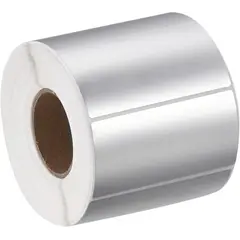 SELLOSIL - 500 Etiquetas Activo Fijo Poliester Plata 100x70mm