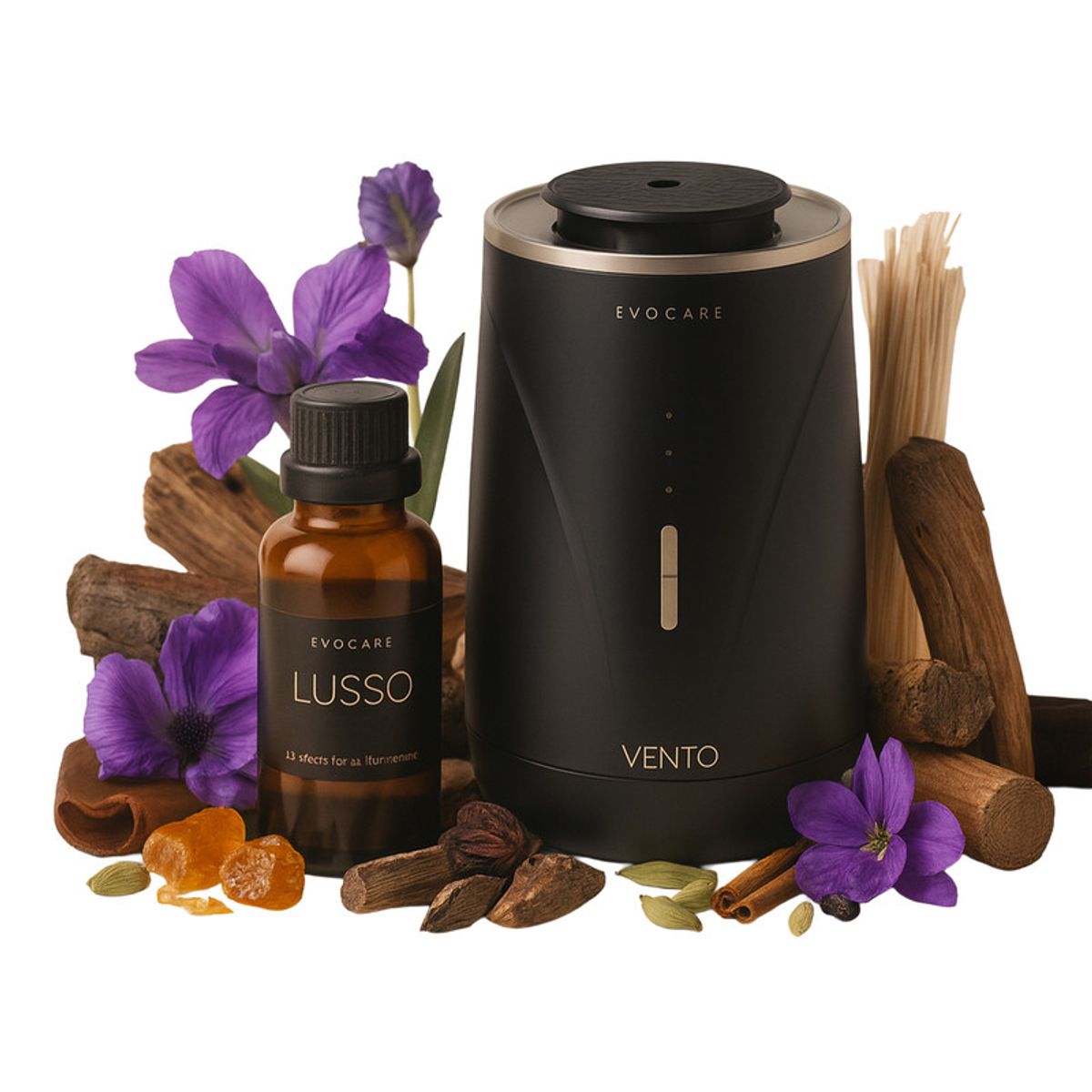 KINEGUN PRO - Pack Difusor inalámbrico Vento Negro + 30 ml Aceite Lusso Splendore