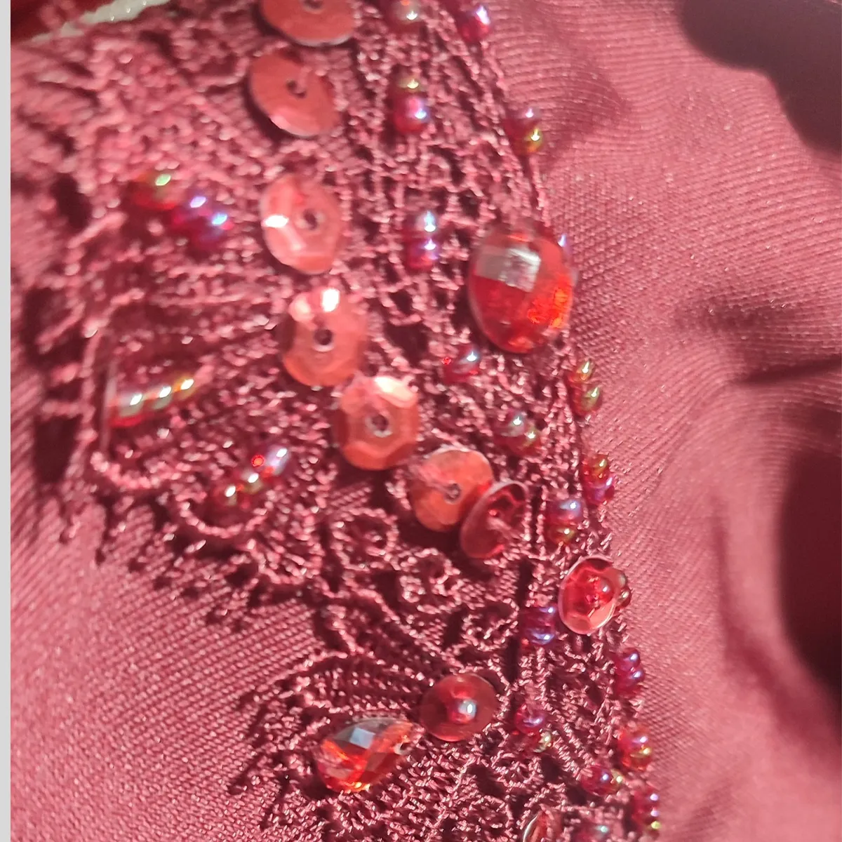 ARRAKASTA - Vestido burdeo talla XS-S