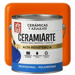 GENERICO - PINTURA CERAMICA AZULEJOS - GALON NARANJA MANDARINA
