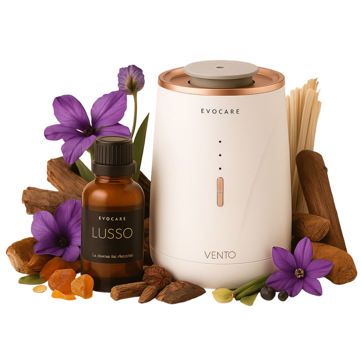 KINEGUN PRO - Pack Difusor inalámbrico Vento Blanco + 30 ml Aceite Lusso Splendore