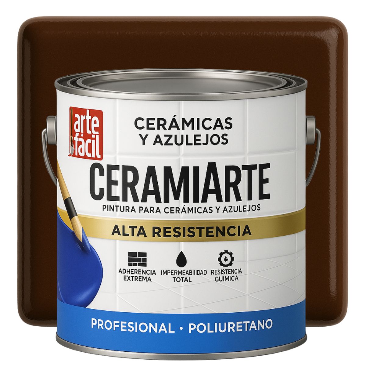 GENERICO - PINTURA CERAMICA AZULEJOS - GALON NOGAL MEDIO