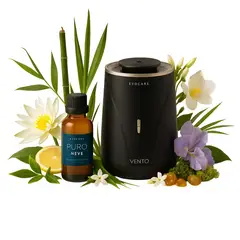 KINEGUN PRO - Pack Difusor inalámbrico Vento Negro+ 30 ml Aceite Puro Neve