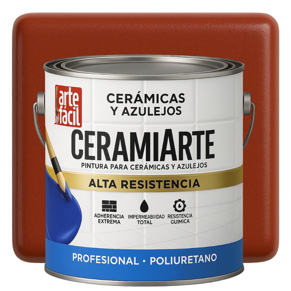 GENERICO - PINTURA CERAMICA AZULEJOS - GALON ROJO ÓXIDO