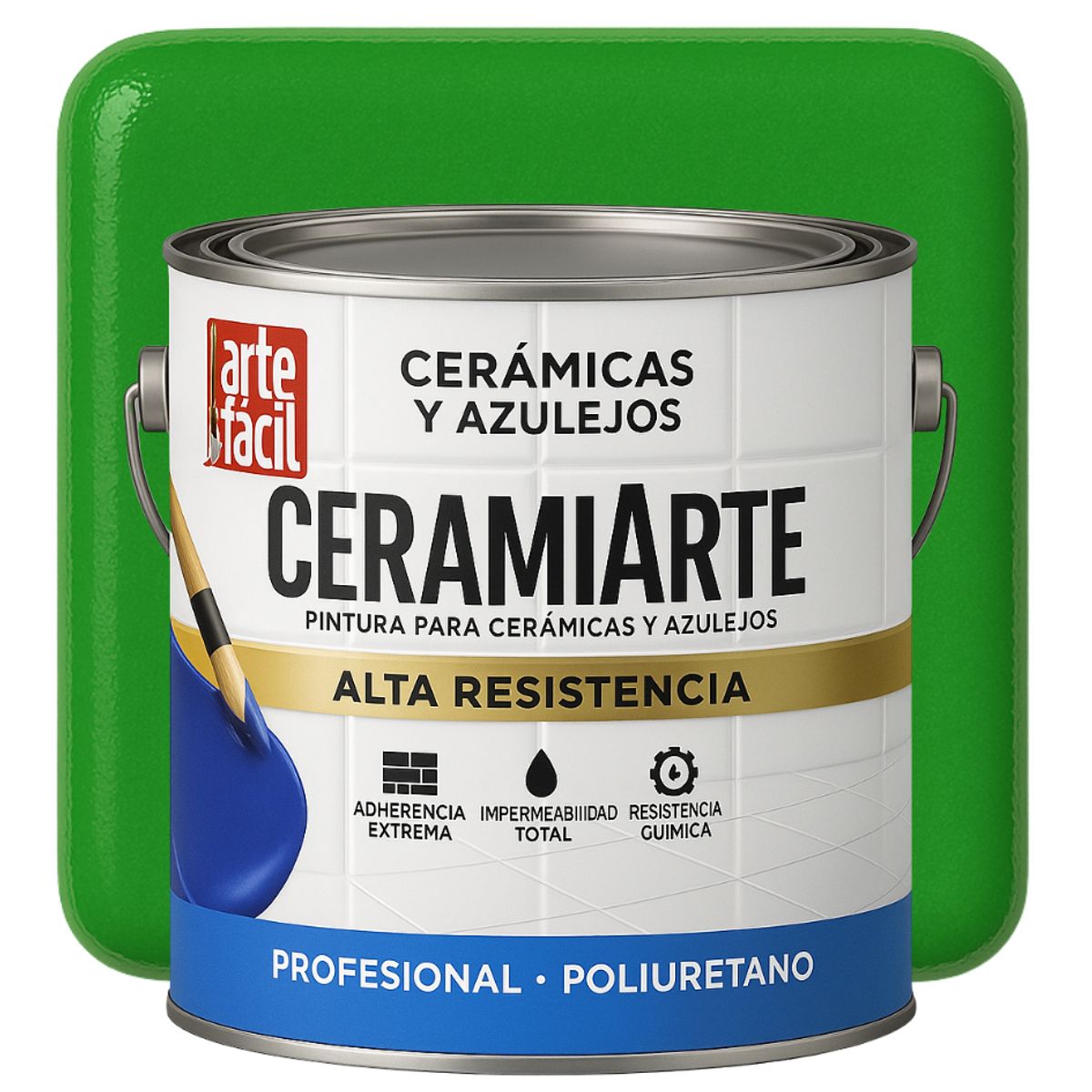 GENERICO - PINTURA CERAMICA AZULEJOS - GALON VERDE MANZANA