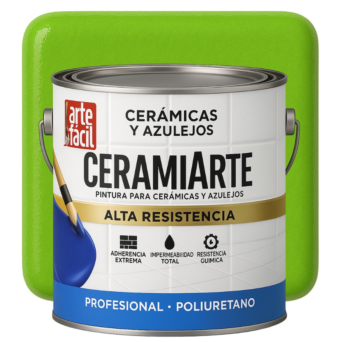 GENERICO - PINTURA CERAMICA AZULEJOS - GALON VERDE LIMA