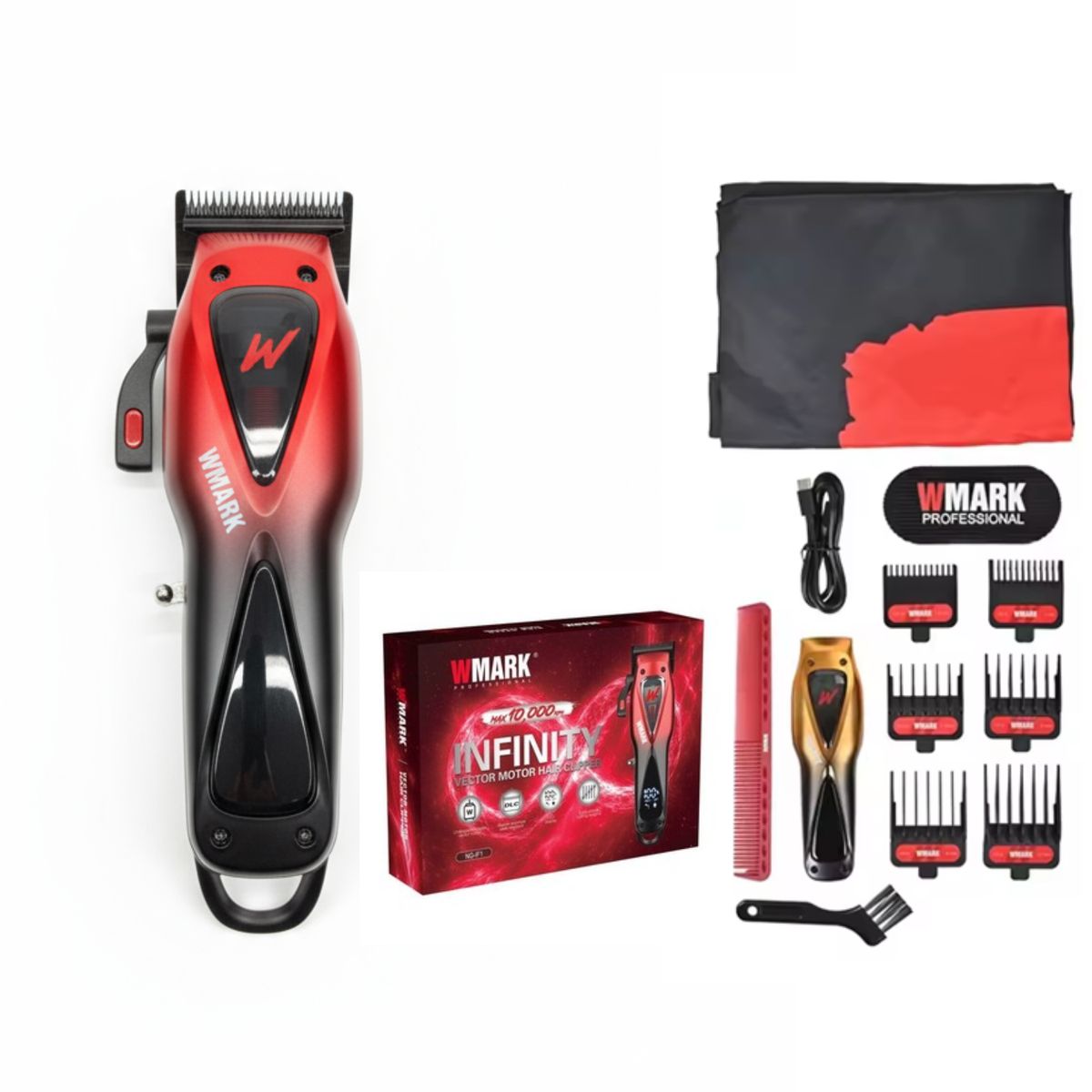 WMARK - Máquina Cortapelo Profesional Wmark NG-IF1 con Motor Infinity Vector 10000RPM