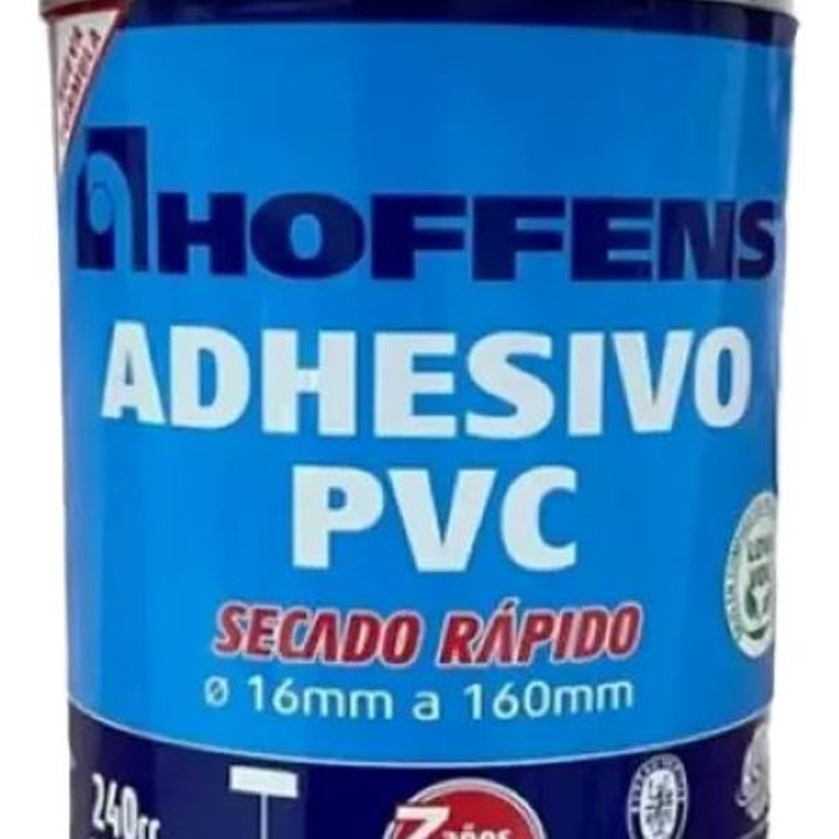 METALFER - Adhesivo Pvc 240 Cc Secado Rapido Hoffens Con Aplicador