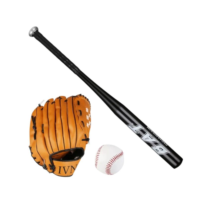 GENERICO - Set De Béisbol Bate De Aluminio Cpelota Y Guante Infantil