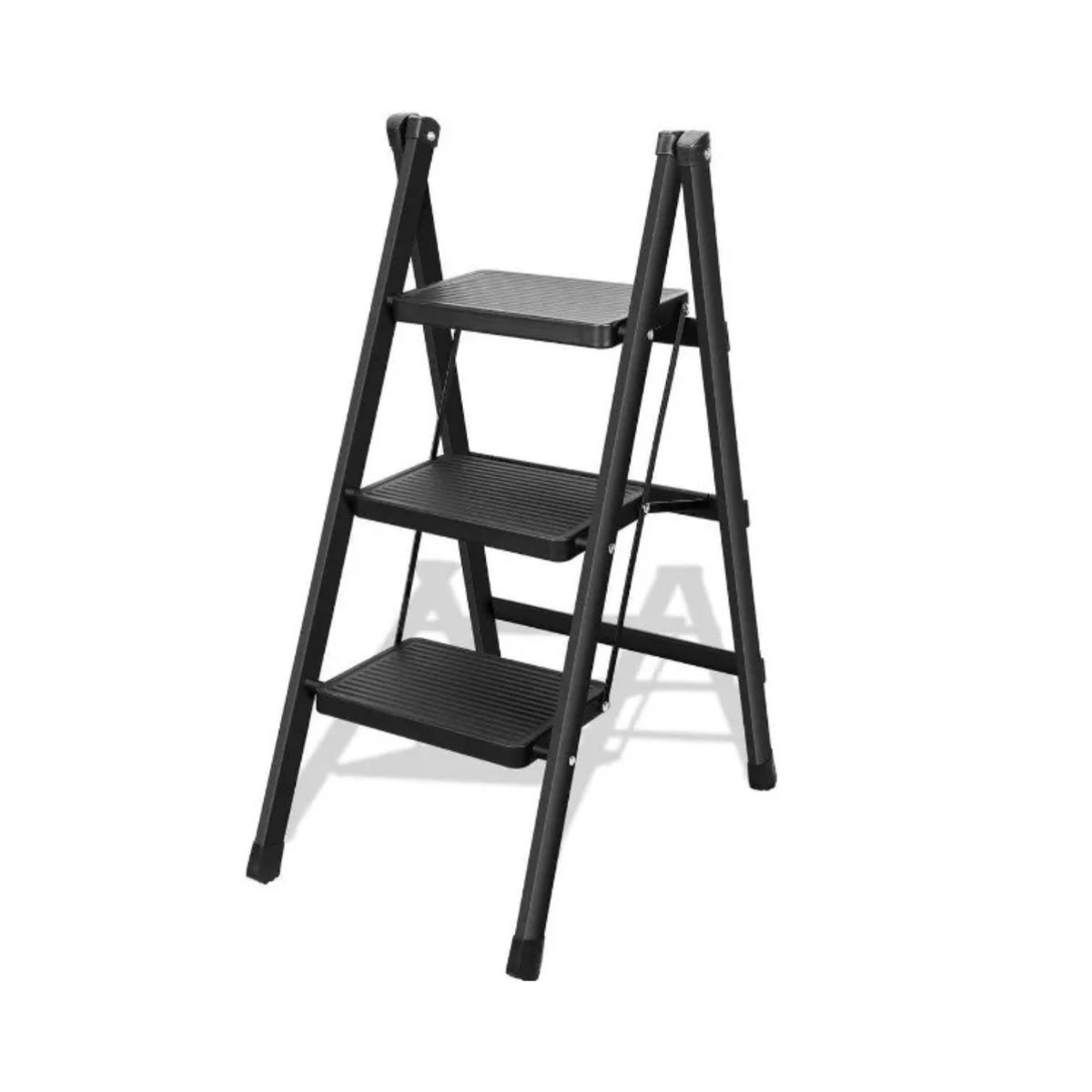 GENERICO - Escaleras Plegables Escaleras Multiproposito Metalica 3nivel Negro