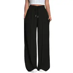 AGW - Pantalón Buzo Algodón Palazzo Elasticado Wide Leg - Oversize