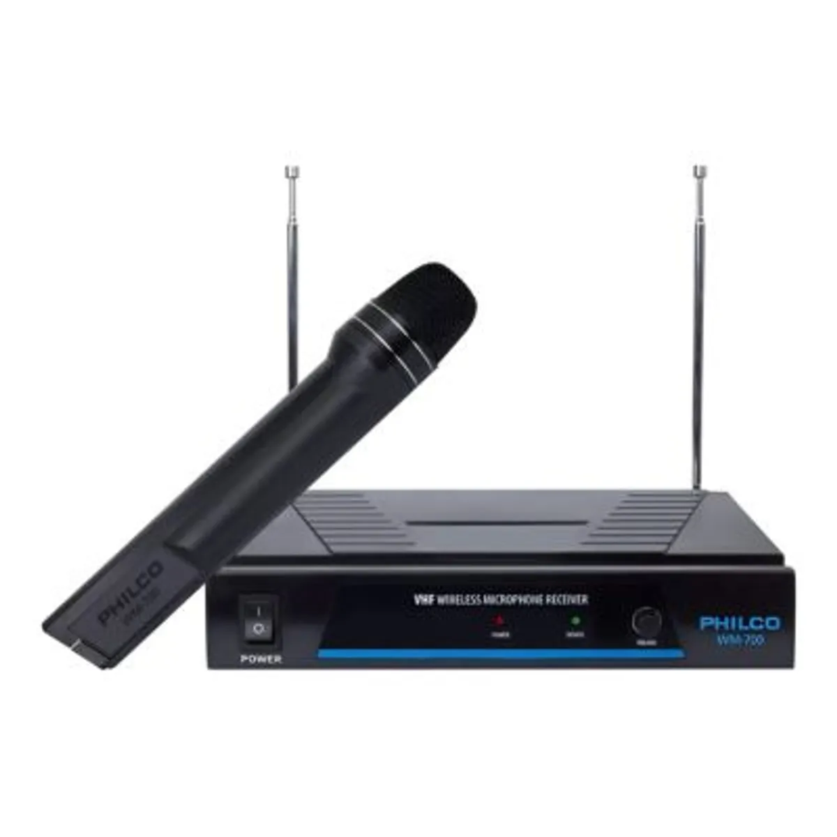 PHILCO - Micrófono Inalámbrico Vhf Karaoke Philco Wm-700 Color Negro