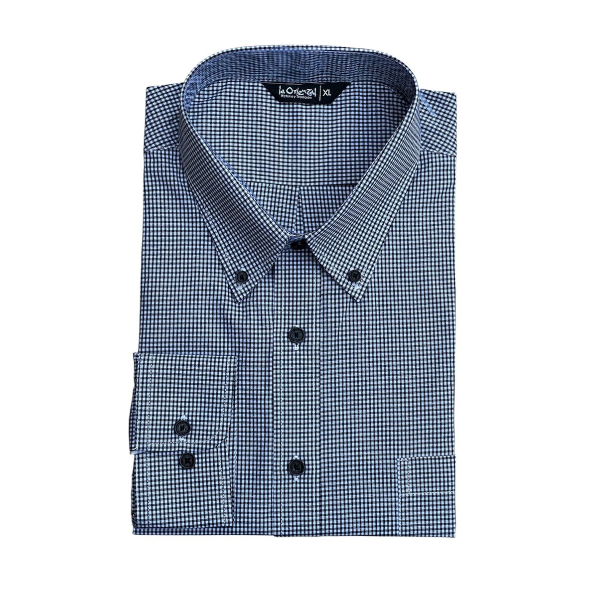 CORRALERO SASTRERIA - Camisa cuadrillé casual Hombre- Negra