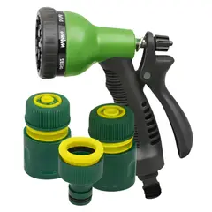 HOFFENS - Pistola Plástica + Accesorio Ajustable 8Posiciones