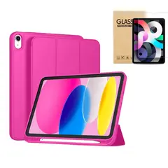 GENERICO - Fundas iPad Más Lámina De Vidrio Para iPad Mini 6-7 A17Pro - Fucsia