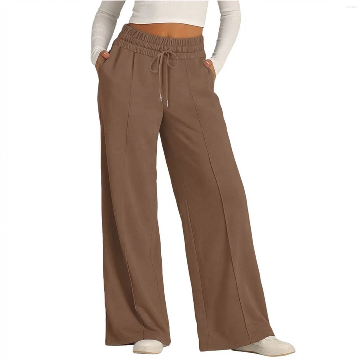 AGW - Pantalón Buzo Algodón Palazzo Elasticado Wide Leg - Oversize