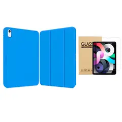 GENERICO - Fundas iPad Más Lámina De Vidrio Para iPad Mini 6-7 A17Pro - Azul