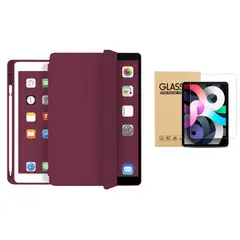 GENERICO - Fundas iPad Más Lámina De Vidrio Para iPad Mini 6-7 A17Pro - Vino