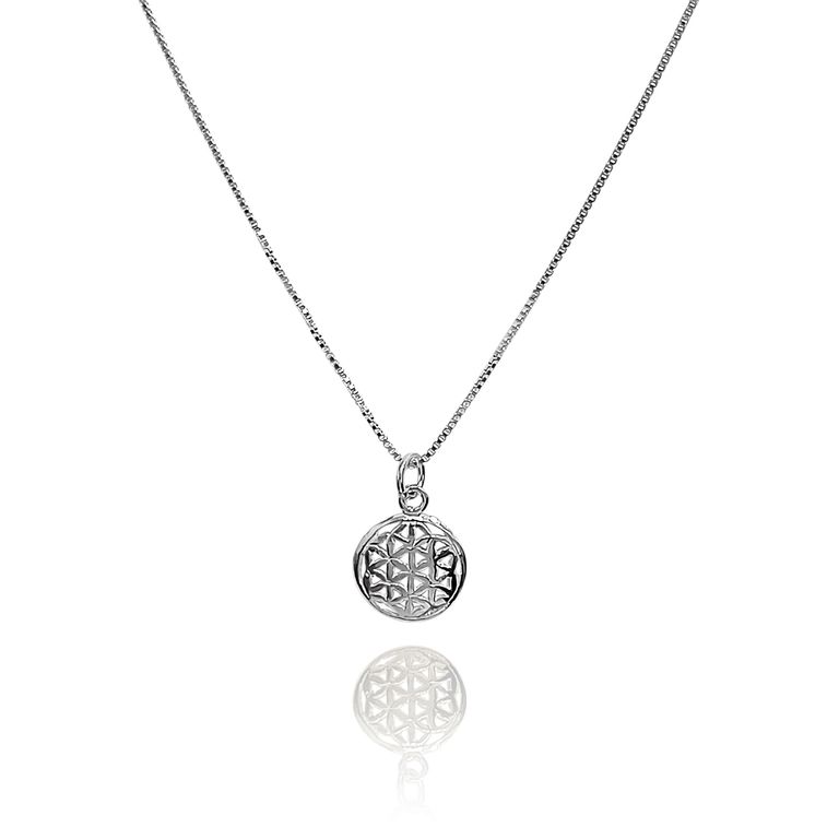Collar Flor De La Vida Plata Fina 925 Plateado TALLA UNICA