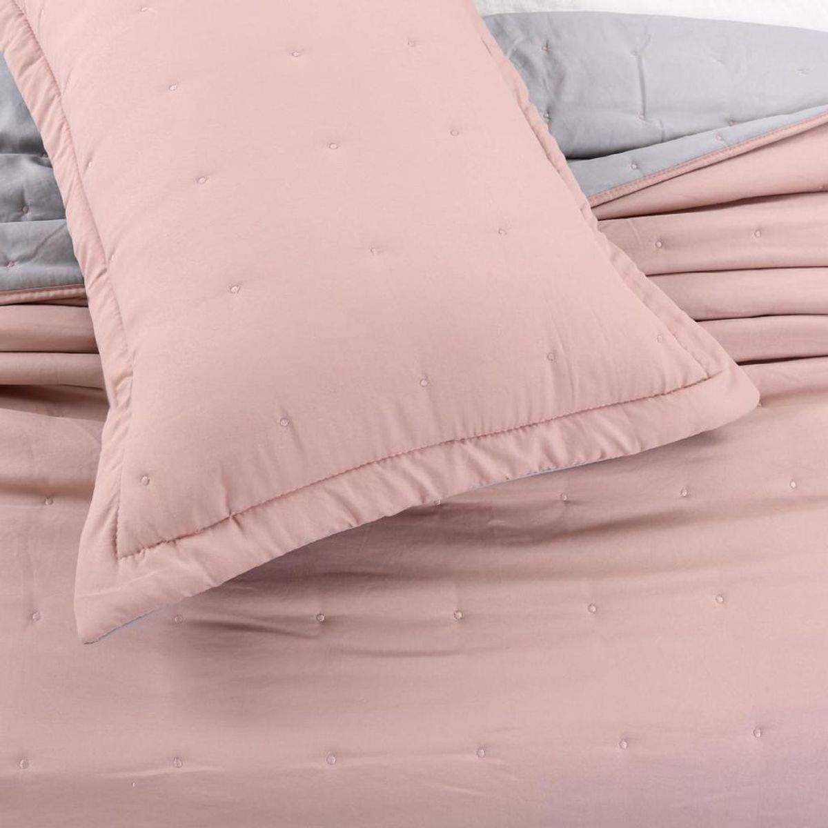 TODOHOGAR SANTIAGO DE CHILE - Cubrecama de algodón bordado 1.5 plazas