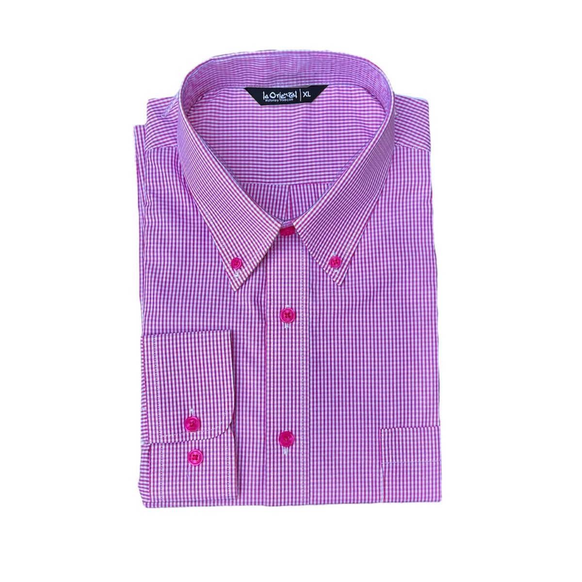 CORRALERO SASTRERIA - Camisa cuadrillé casual Hombre- Rosada