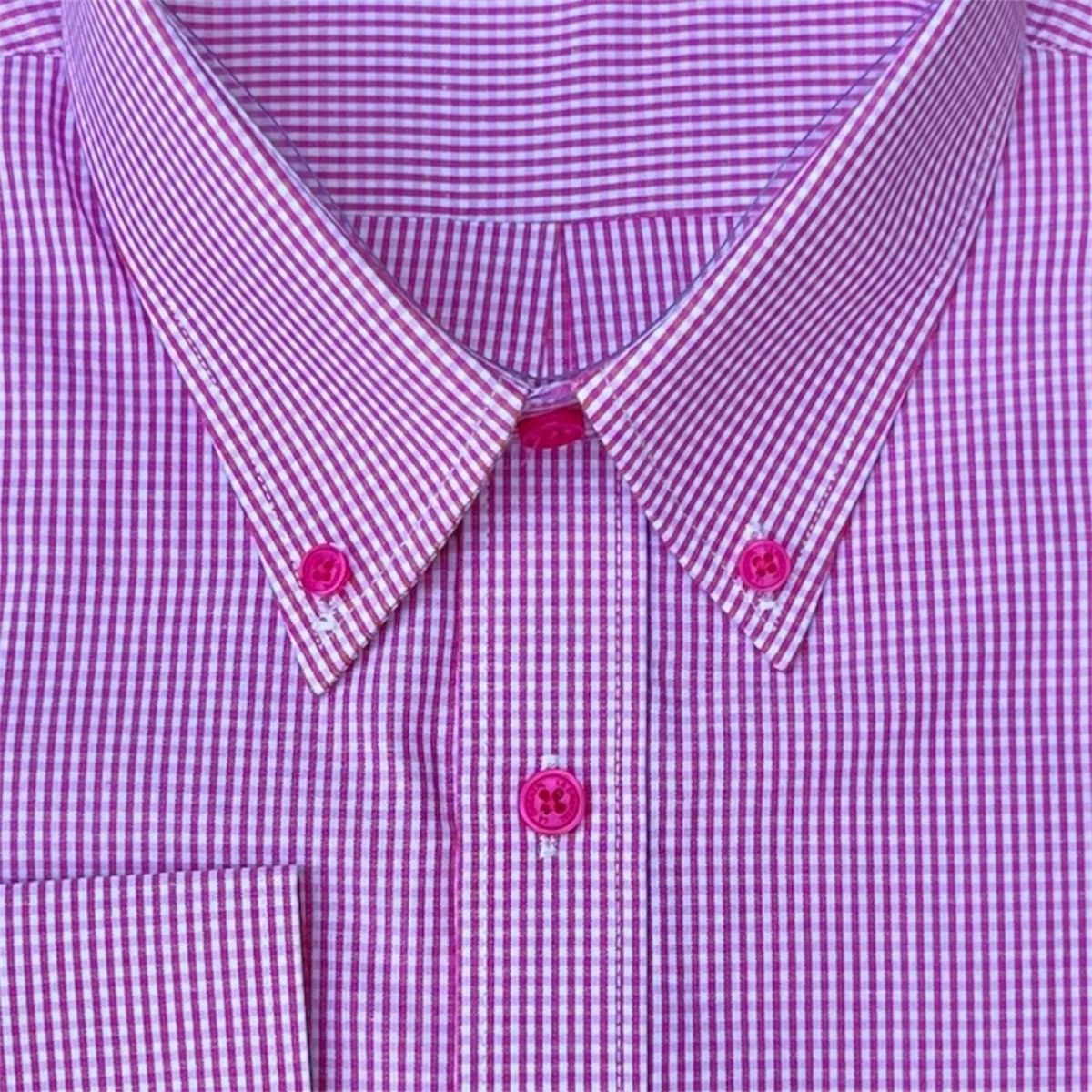 CORRALERO SASTRERIA - Camisa cuadrillé casual Hombre- Rosada