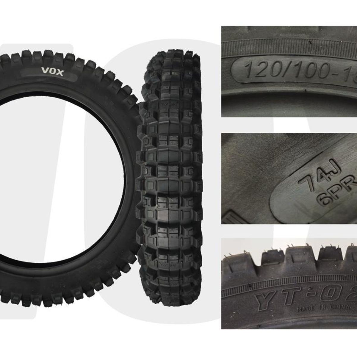 VOX - Neumático VOX YT-02X 120-100-18 motociclismo offroad enduro