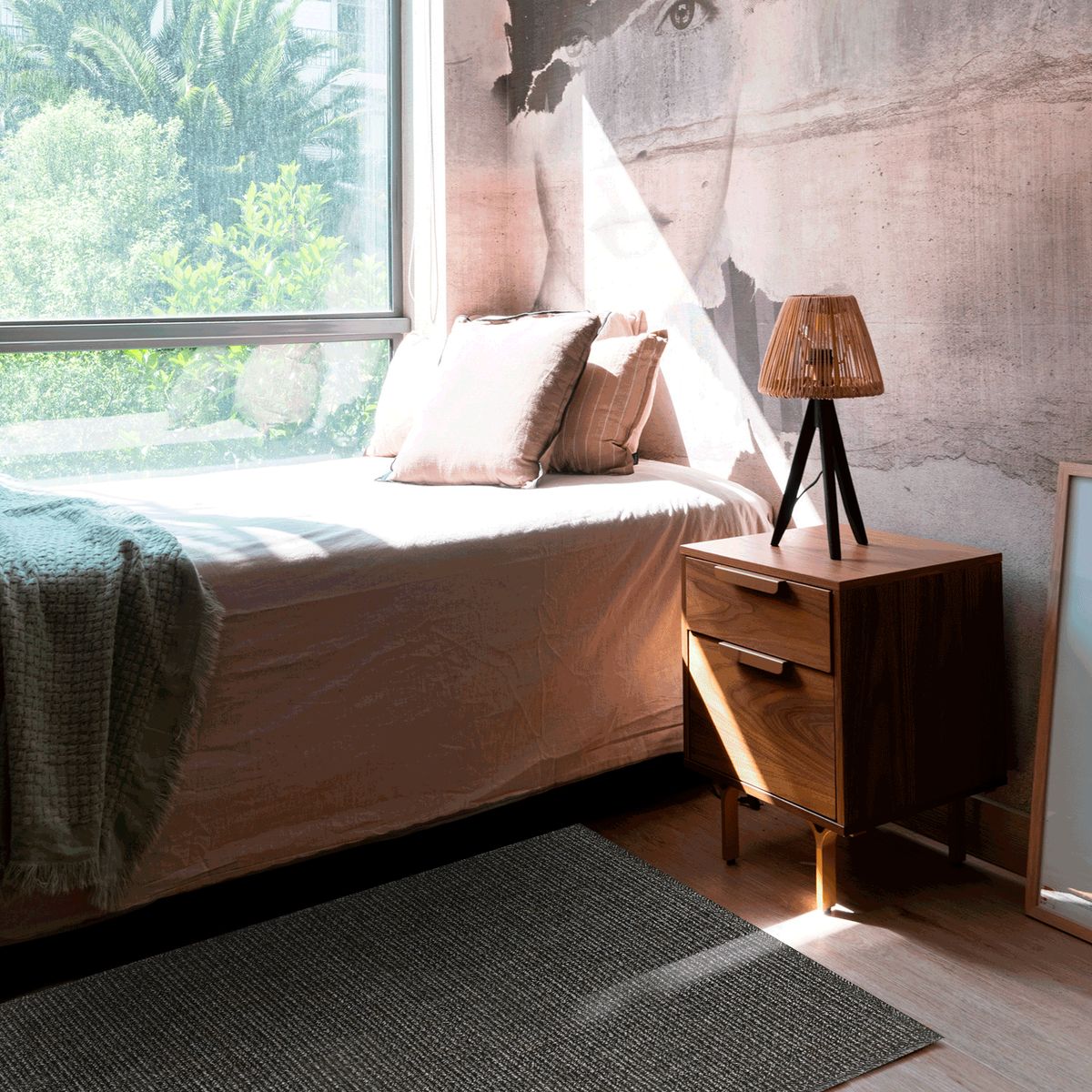 BAZHARS - Bajada de Cama Yute 080X120 cm Lavable Natural Craft 9905 Bazhars