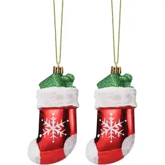 GENERICO - Set 3 pzas, Colgante clásico creativo de bota para decoración de árbol de Navidad