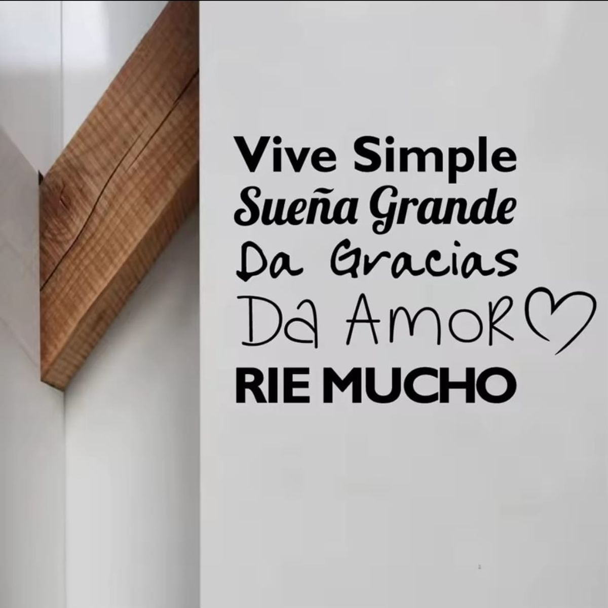 GENERICO - Sticker Decorativo de pared vive simple sueña grande