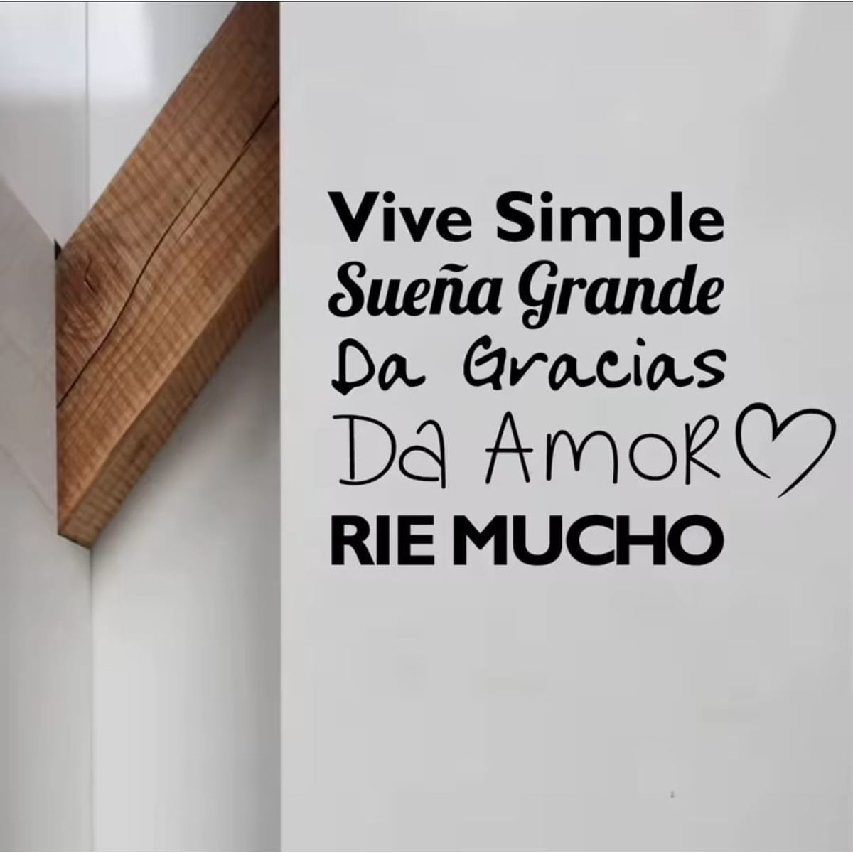 GENERICO - Sticker Decorativo de pared vive simple sueña grande
