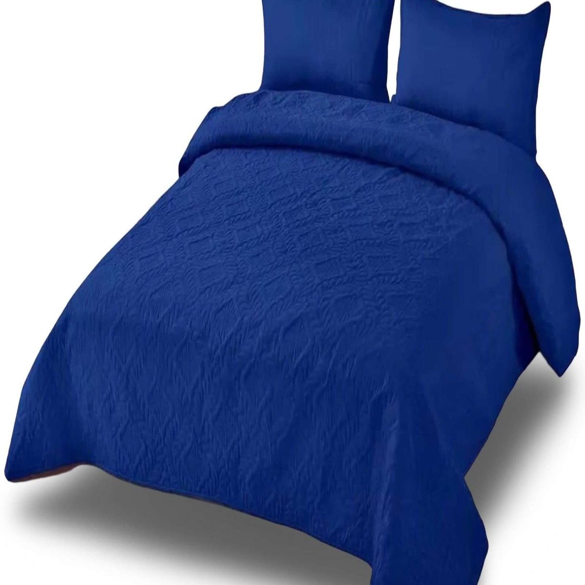 GENERICO - CUBRECAMA QUILT DE VERANO ELEGANTE KING - SUPER KING 250 CM X 270 CM AZUL