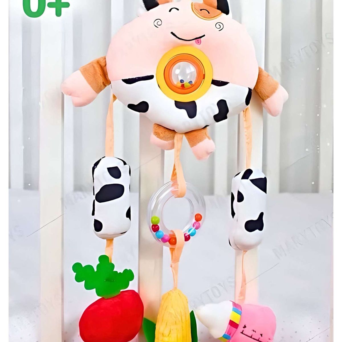 GENERICO - Juguete móvil de coche para bebé colgante diseño vaca