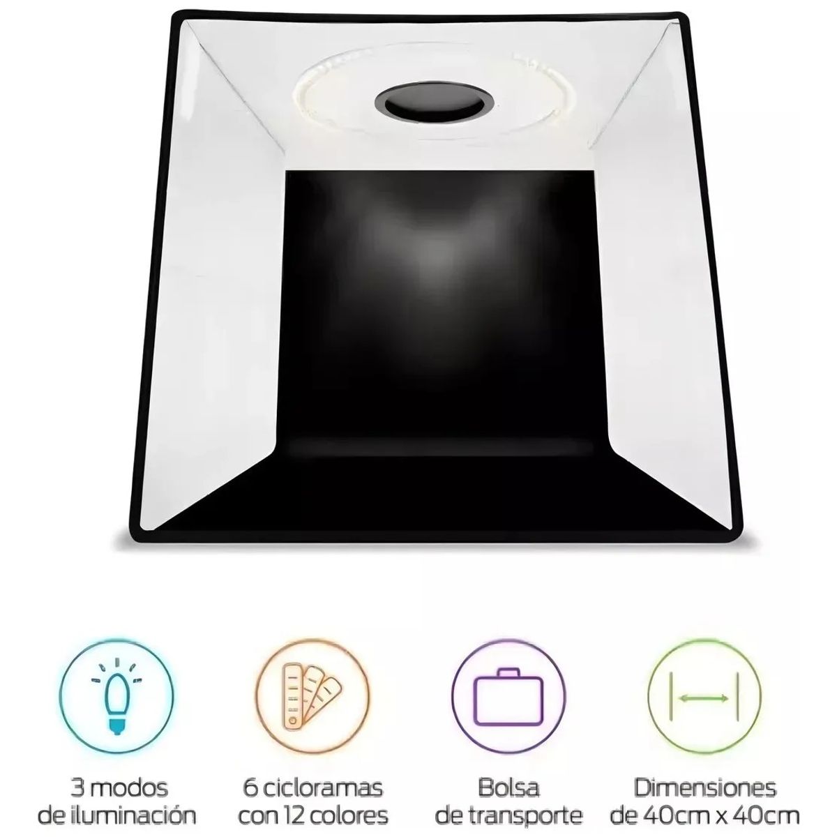GENERICO - Estudio Fotográfico Portátil 40x40 - Caja De Luz Para Foto