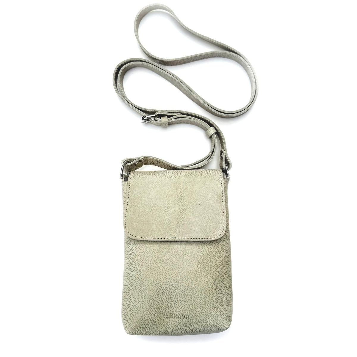 BRAVA - Portacelular - Cell Bag de cuero modelo MARTHA Hueso