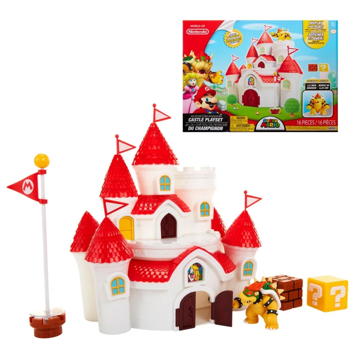 JAKKS PACIFIC - Super Mario Castillo Bowser incluido