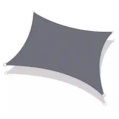 GENERICO - Toldo Vela Malla Rectangular 4x6 Gris