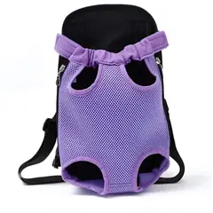 GENERICO - Bolso Transportador Para Mascota Pecho Espalda Talla M Morado