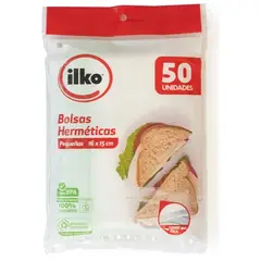 ILKO - Bolsas Herméticas Chicas 16x15 cm 50 Unid