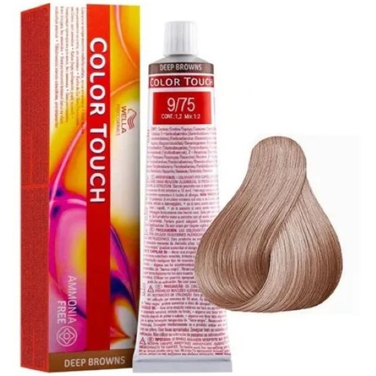 WELLA - Tinte Wella Color Touch 9.75 Rubio Muy Claro Marron Caoba 60ml