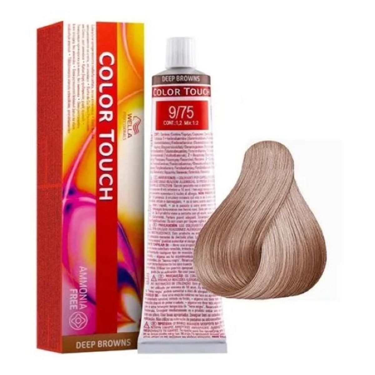 WELLA - Tinte Wella Color Touch 9.75 Rubio Muy Claro Marron Caoba 60ml