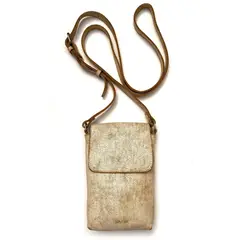 BRAVA - Portacelular - Cell Bag de cuero modelo MARTHA Off White